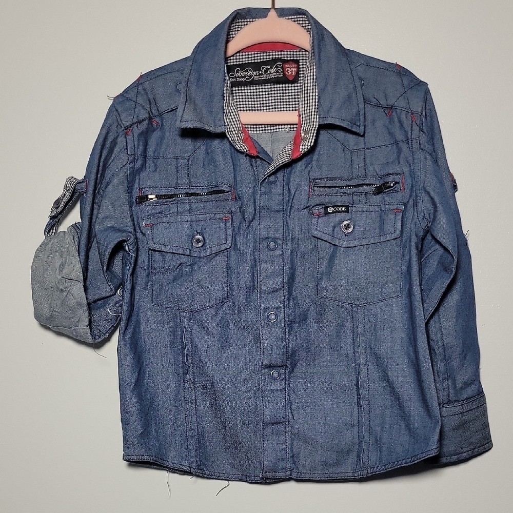 Sovereign Code Blue Button Up Boy 3T Long Sleeve Classic Style
